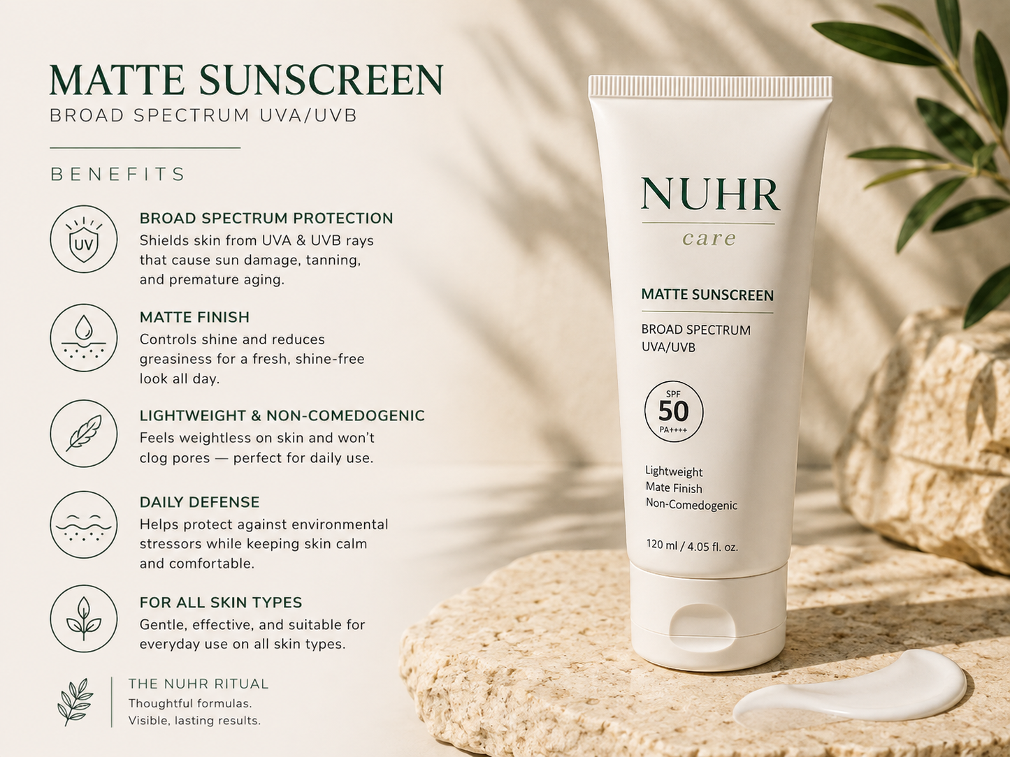SPF 50 Matte Sunscreen